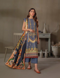 LALA Textiles Sana & Samia Embroidered Woolen 3Pc Suit D-10 Manrice