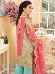 Maryum N Maria Premium Chiffon Collection Embroidered 3Pc Suit MMD-02 - FaisalFabrics.pk