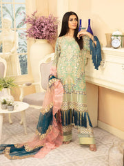 Maryum N Maria Premium Chiffon Collection Embroidered 3Pc Suit MMD-07 - FaisalFabrics.pk