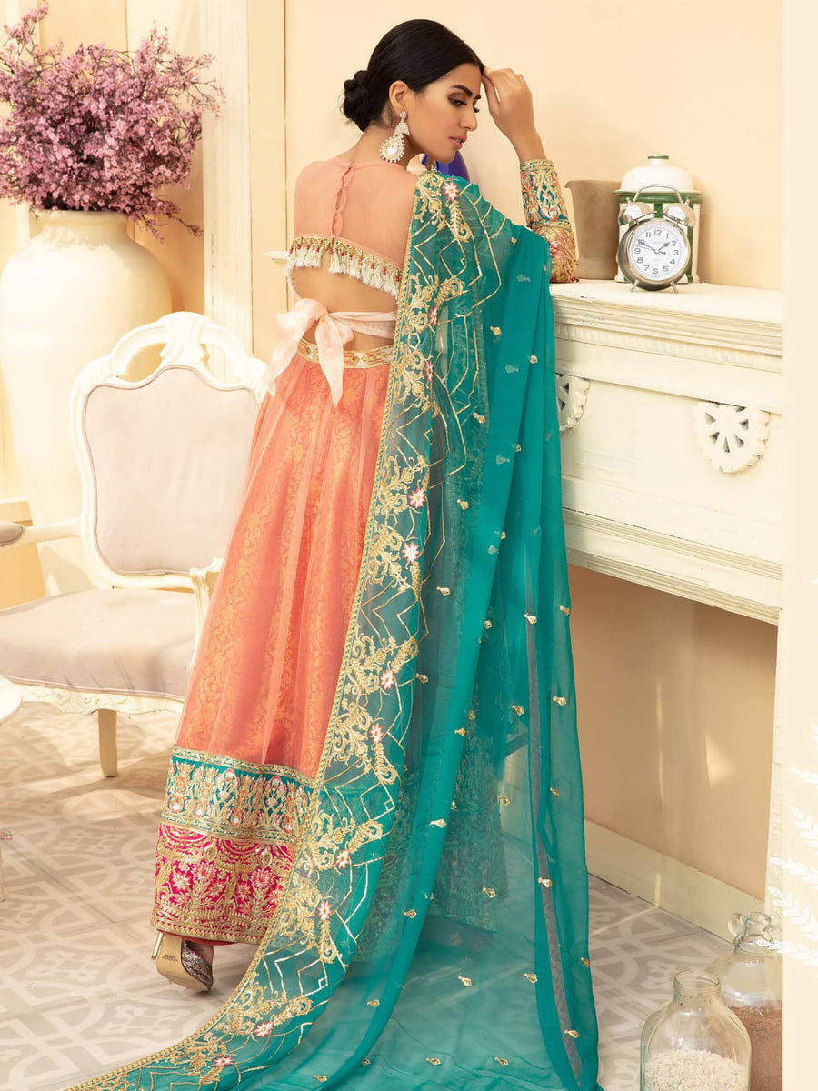 Maryum N Maria Premium Chiffon Collection Embroidered 3Pc Suit MMD-05 - FaisalFabrics.pk