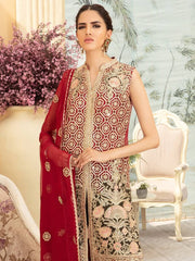 Maryum N Maria Premium Chiffon Collection Embroidered 3Pc Suit MMD-03 - FaisalFabrics.pk