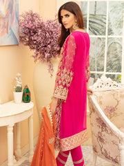 Maryum N Maria Premium Chiffon Collection Embroidered 3Pc Suit MMD-01 - FaisalFabrics.pk
