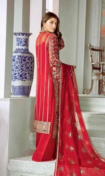 Maryum N Maria Luxury Chiffon Collection 2020 MMC-02 LST REDD - FaisalFabrics.pk