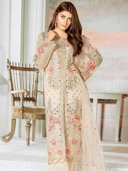 Maryum N Maria Luxury Chiffon Collection 2020 MMC-06 RUST NILE - FaisalFabrics.pk