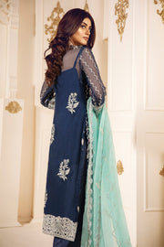 Maryum N Maria Bridal Chiffon 2020 Embroidered 3Pc Suit Moonlit MA-01 - FaisalFabrics.pk
