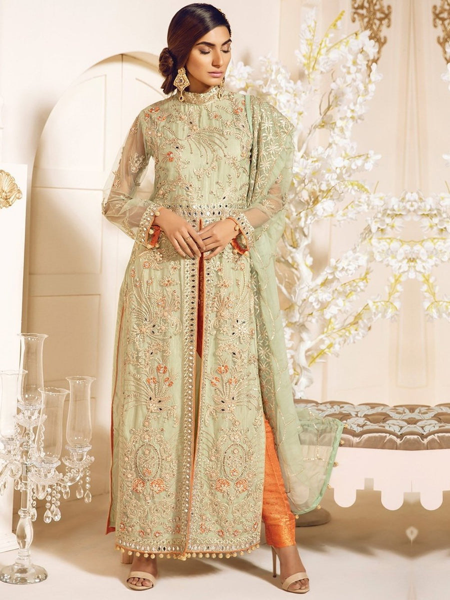 Maryum N Maria Bridal Chiffon 2020 Embroidered 3Pc Suit Dasil Langue MA-08 - FaisalFabrics.pk