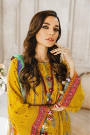 Maryum N Maria Luxury Lawn 3 Piece Embroidered Suit ML-01 Sun Flower - FaisalFabrics.pk