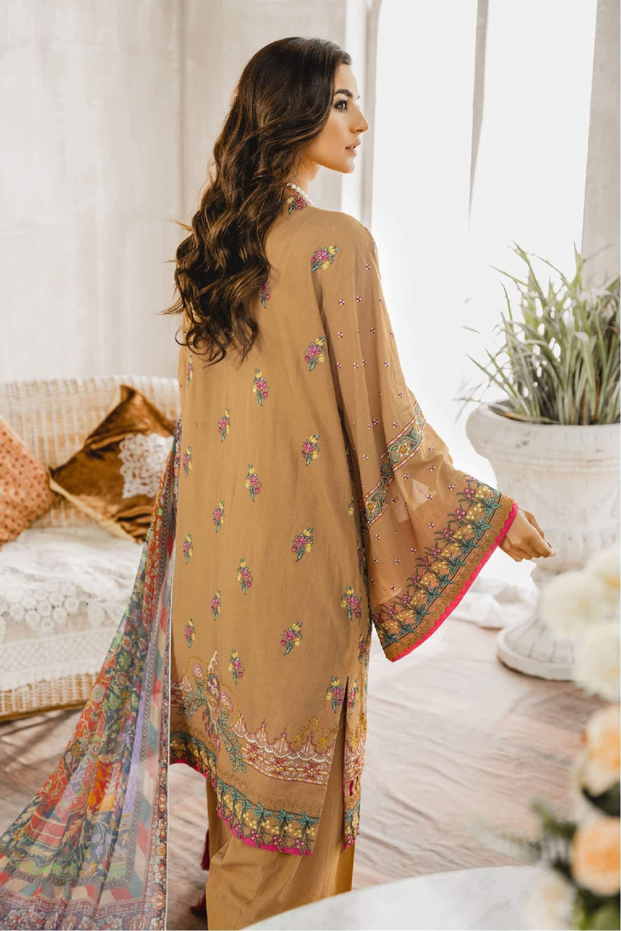 Maryum N Maria Luxury Lawn 3 Piece Embroidered Suit ML-02 Mistical Grace - FaisalFabrics.pk