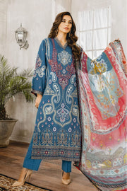 Maryum N Maria Luxury Lawn 3 Piece Embroidered Suit ML-03 Mussuil - FaisalFabrics.pk