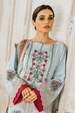 Maryum N Maria Luxury Lawn 3 Piece Embroidered Suit ML-05 Blue light - FaisalFabrics.pk
