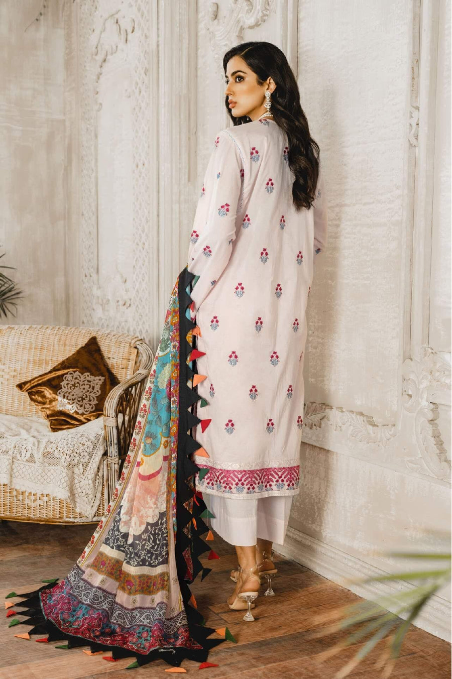 Maryum N Maria Luxury Lawn 3 Piece Embroidered Suit ML-06 Hasil Lome - FaisalFabrics.pk