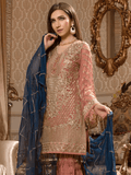 Maryum N Maria Freesia luxury Embroidered Chiffon 3Pc Suit FMM 605 - FaisalFabrics.pk