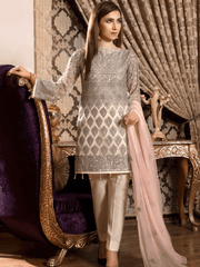 Maryum N Maria Freesia luxury Embroidered Chiffon 3Pc Suit FMM 602 - FaisalFabrics.pk