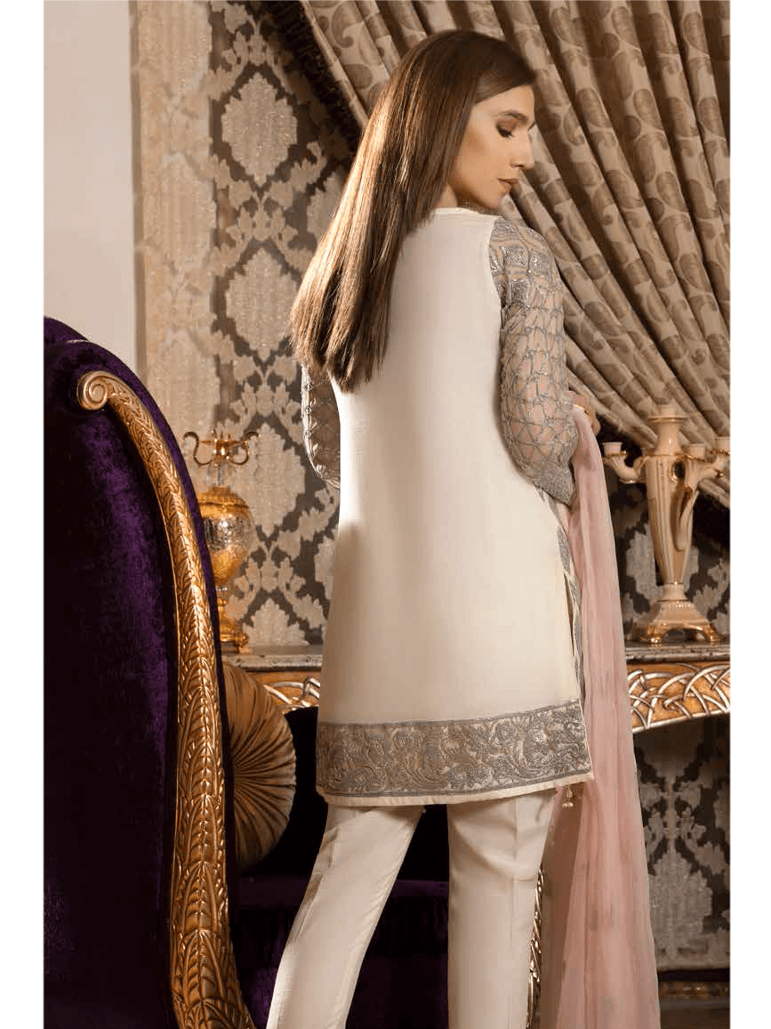 Maryum N Maria Freesia luxury Embroidered Chiffon 3Pc Suit FMM 602 - FaisalFabrics.pk