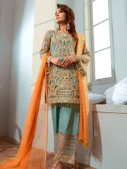 Maryum N Maria Shamrock Chiffon Collection Perles Tales SF-03 - FaisalFabrics.pk