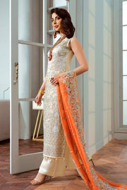 Maryum N Maria Shamrock Chiffon Collection White Breeze SF-04 - FaisalFabrics.pk