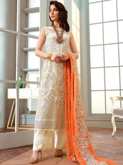 Maryum N Maria Shamrock Chiffon Collection White Breeze SF-04 - FaisalFabrics.pk