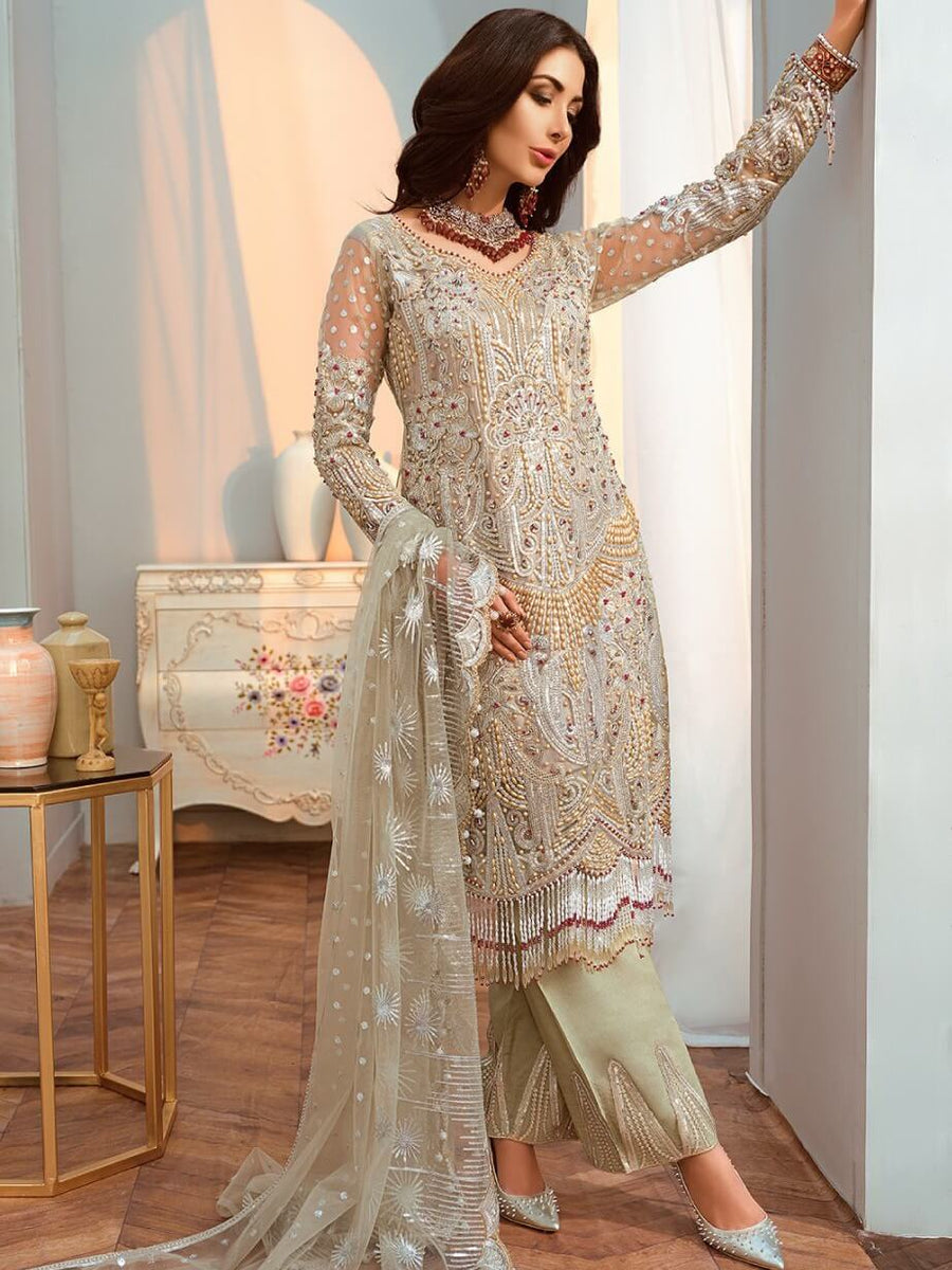 Maryum N Maria Shamrock Chiffon Collection Amethyst SF-08 - FaisalFabrics.pk