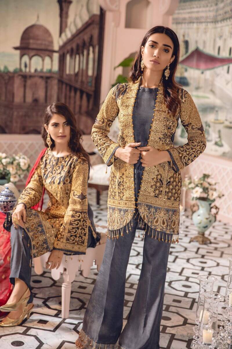 Freesia by Maryum N Maria Embroidered Chiffon 3 Pc Suit FE-03 Amaryllis - FaisalFabrics.pk