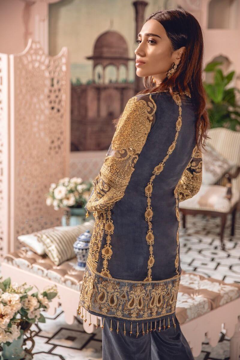 Freesia by Maryum N Maria Embroidered Chiffon 3 Pc Suit FE-03 Amaryllis - FaisalFabrics.pk