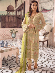 Freesia by Maryum N Maria Embroidered Chiffon 3 Pc Suit FE-04 Limonium - FaisalFabrics.pk