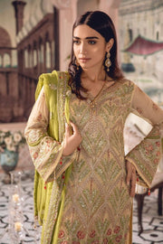 Freesia by Maryum N Maria Embroidered Chiffon 3 Pc Suit FE-04 Limonium - FaisalFabrics.pk