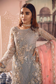 Freesia by Maryum N Maria Embroidered Net 3 Pc Suit FE-07 Mused Lit - FaisalFabrics.pk