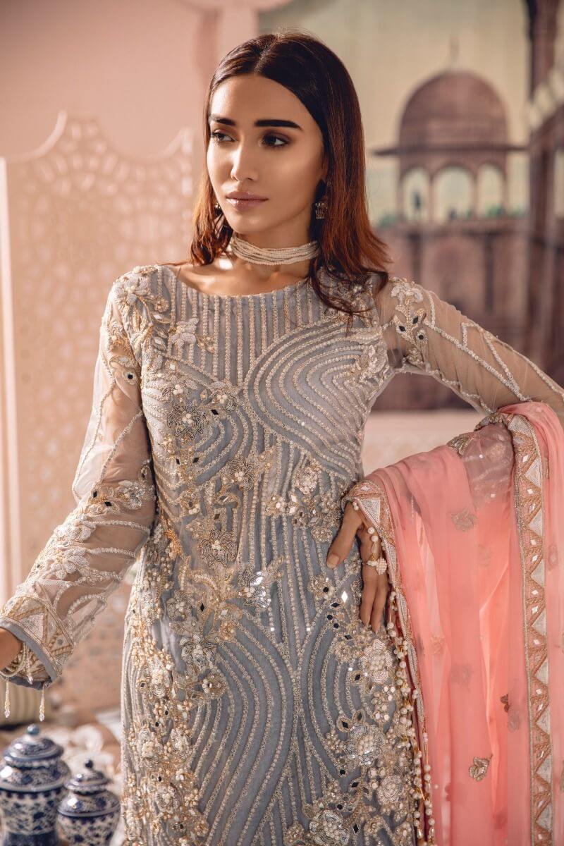 Freesia by Maryum N Maria Embroidered Net 3 Pc Suit FE-07 Mused Lit - FaisalFabrics.pk