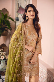 Freesia by Maryum N Maria Embroidered Chiffon 3 Pc Suit FE-08 Liatris Love - FaisalFabrics.pk