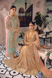 Freesia by Maryum N Maria Embroidered Net Unstitched 3 Pc Suit FE-10 Gladiolus - FaisalFabrics.pk