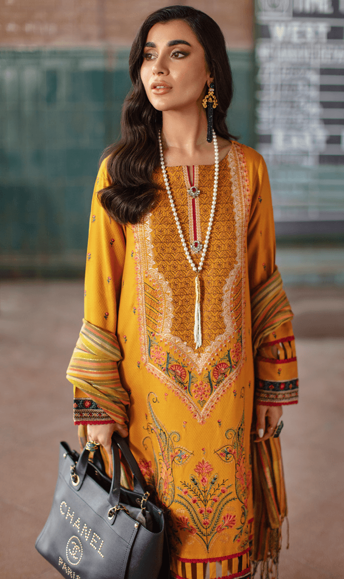 Rang Rasiya Safarnama Embroidered Linen Unstitched 3Pc D-08 Mashal