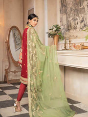 MASHQ Formal Collection Embroidered Chiffon 3Pc Suit MY-04 SHADMAAN - FaisalFabrics.pk