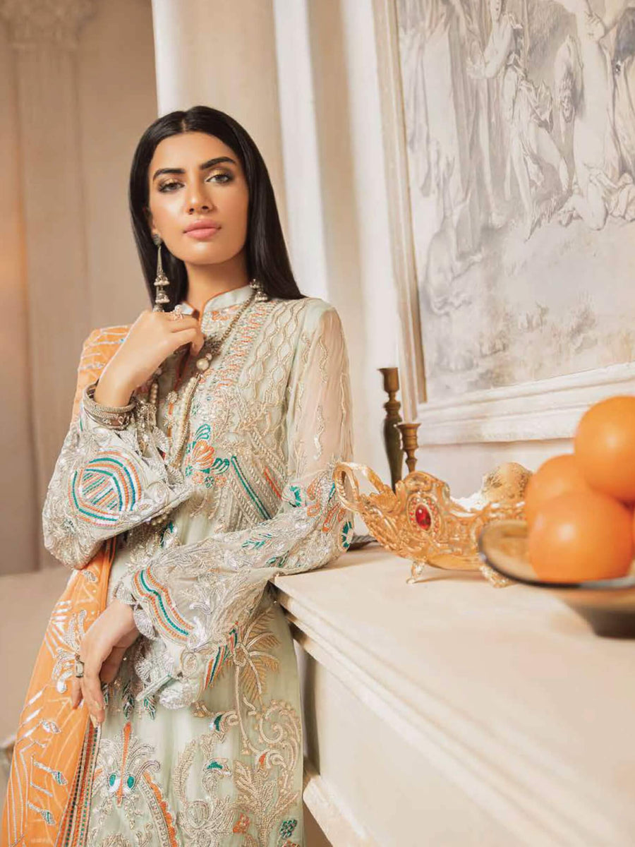 MASHQ Formal Collection Embroidered Chiffon 3Pc Suit MY-06 MOTIYA - FaisalFabrics.pk