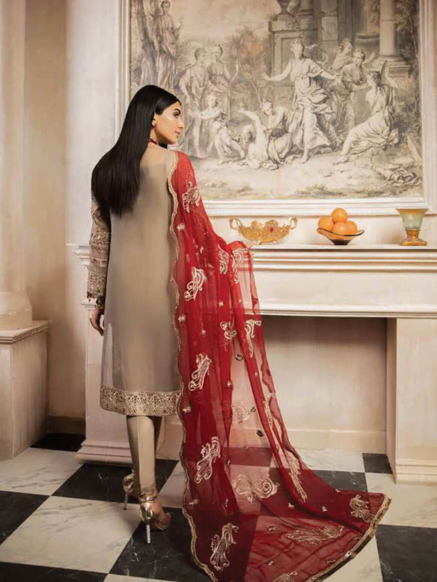 MASHQ Formal Collection Embroidered Chiffon 3Pc Suit MY-07 KALYAAN - FaisalFabrics.pk
