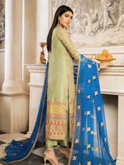 MASHQ Formal Collection Embroidered Chiffon 3Pc Suit MY-08 SHABAAB - FaisalFabrics.pk