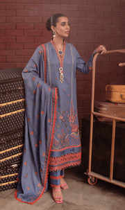 Rang Rasiya Safarnama Embroidered Linen Unstitched 3Pc D-11 Maya