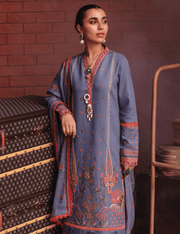 Rang Rasiya Safarnama Embroidered Linen Unstitched 3Pc D-11 Maya
