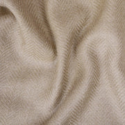 Dynasty Lux Herringbone Men's Blended Wool Shawl - Mid Brown