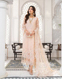 HemStitch Luxury Festive Unstitched Embroidered Net 3Pc Suit - Miral