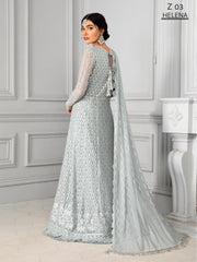 Misaal by Zarif Festive Unstitched Luxury Chiffon 3Pc Suit Z-03 HELENA - FaisalFabrics.pk