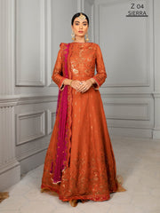 Misaal by Zarif Festive Unstitched Luxury Chiffon 3Pc Suit Z-04 SIERRA - FaisalFabrics.pk