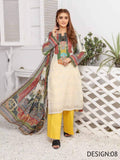 Mishaal by Riaz Arts Embroidered Eid Lawn Unstitched 3 Piece Suit D-08 - FaisalFabrics.pk