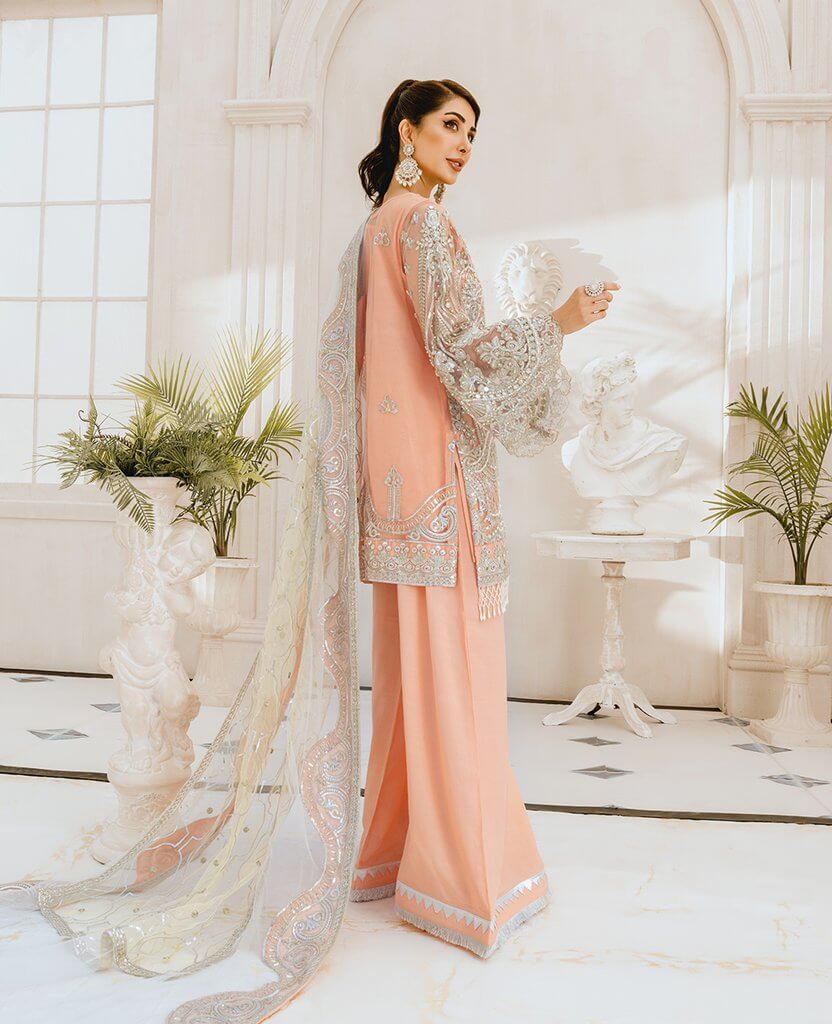 Maryum N Maria Freesia Premium Embroidered Chiffon 3Pc Suit FG-07 Daisy Days - FaisalFabrics.pk
