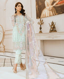 Maryum N Maria Freesia Premium Embroidered Chiffon 3Pc Suit FG-03 Sky Romance - FaisalFabrics.pk