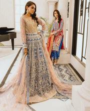Maryum N Maria Freesia Premium Embroidered Chiffon 3Pc Suit FG-05 Yellow Dayl - FaisalFabrics.pk