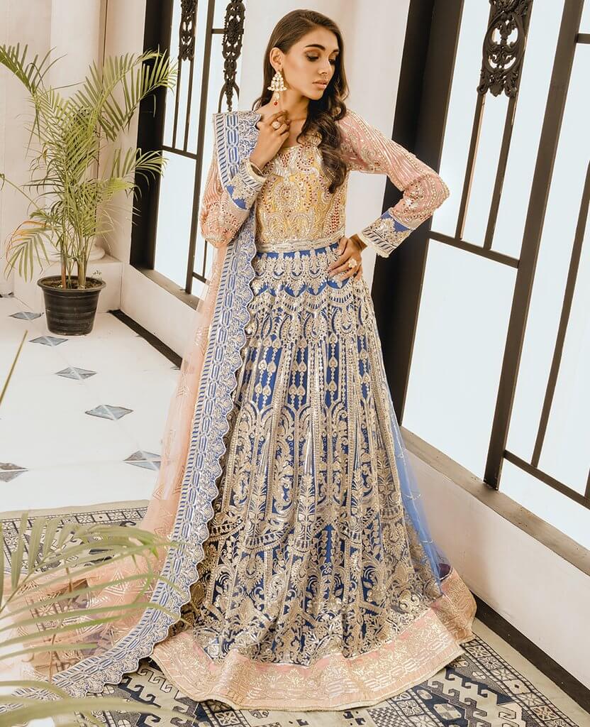 Maryum N Maria Freesia Premium Embroidered Chiffon 3Pc Suit FG-05 Yellow Dayl - FaisalFabrics.pk
