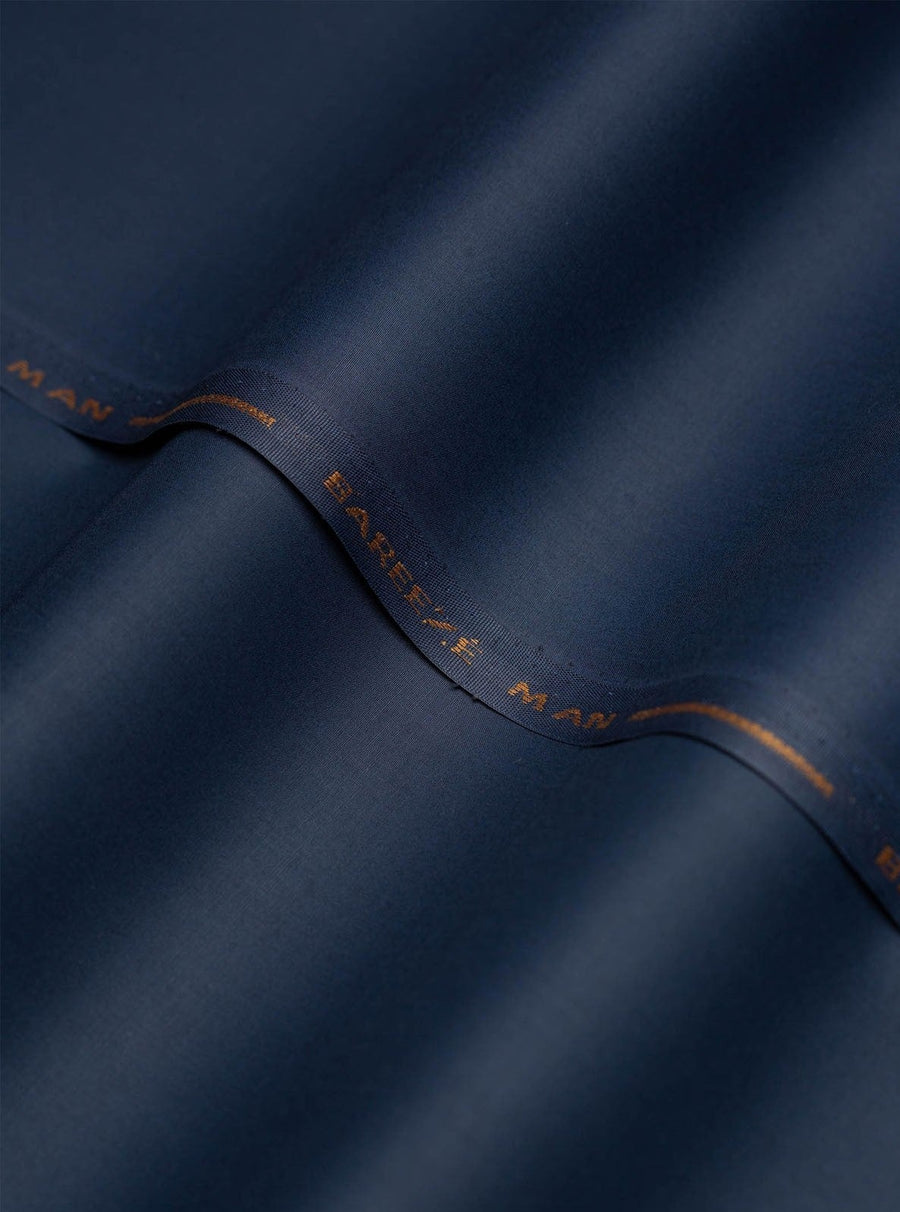 Bareeze Man Premium 365-Latha 100% Cotton Unstitched Fabric - Navy Blue