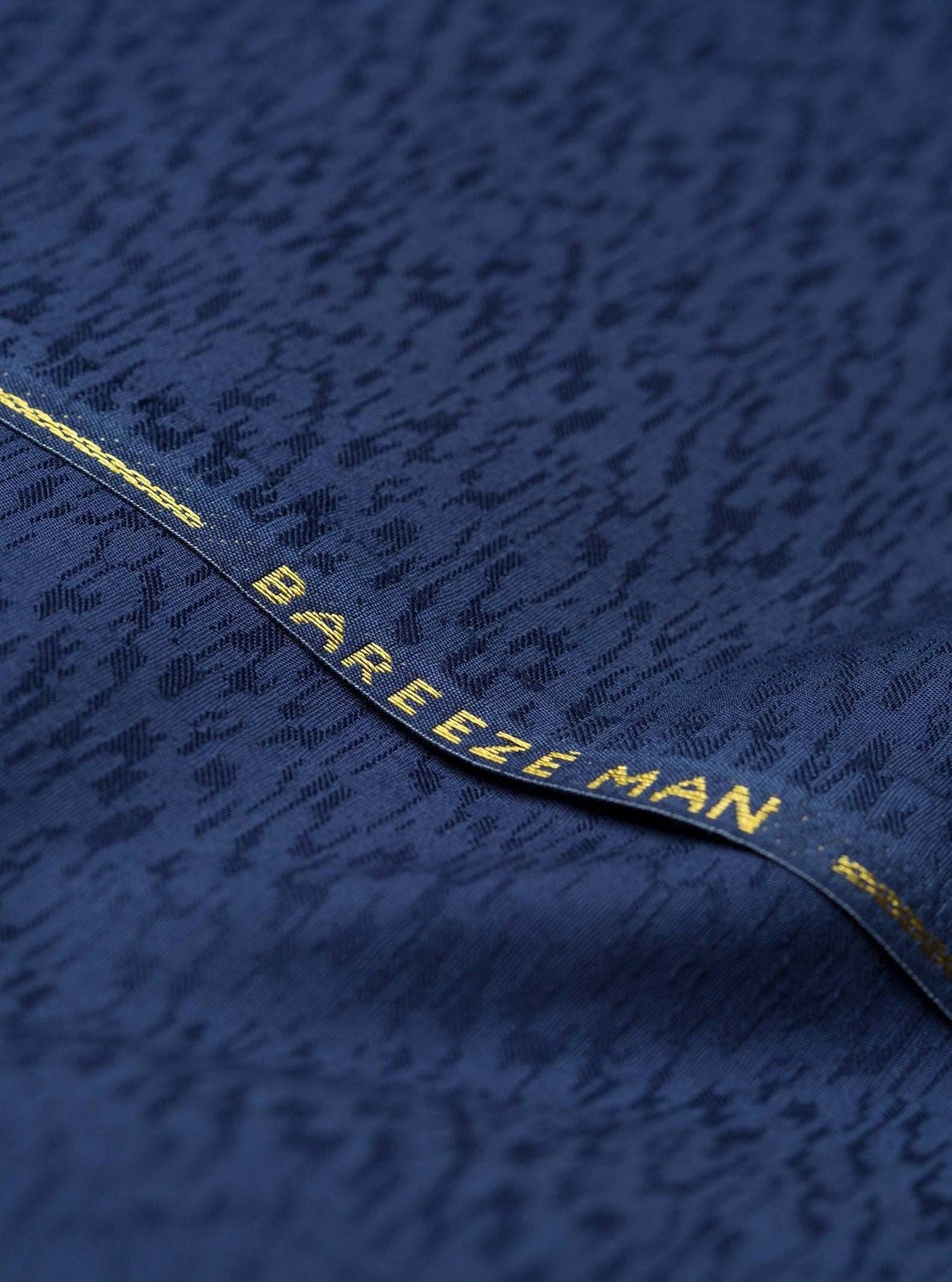 Bareeze Man Jacquard Unstitched Fabric for Summer - Navy Blue
