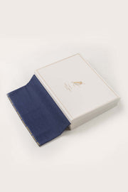 Bareeze Man Jacquard Unstitched Fabric for Summer - Navy Blue