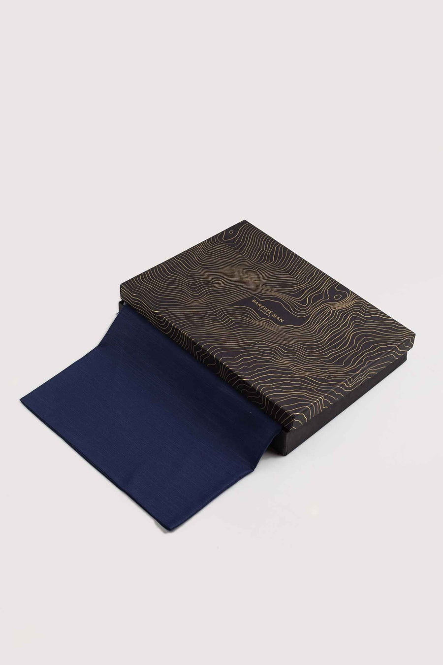 Bareeze Man Hand Made Khaddar Unstitched Fabric for Summer - Navy Blue